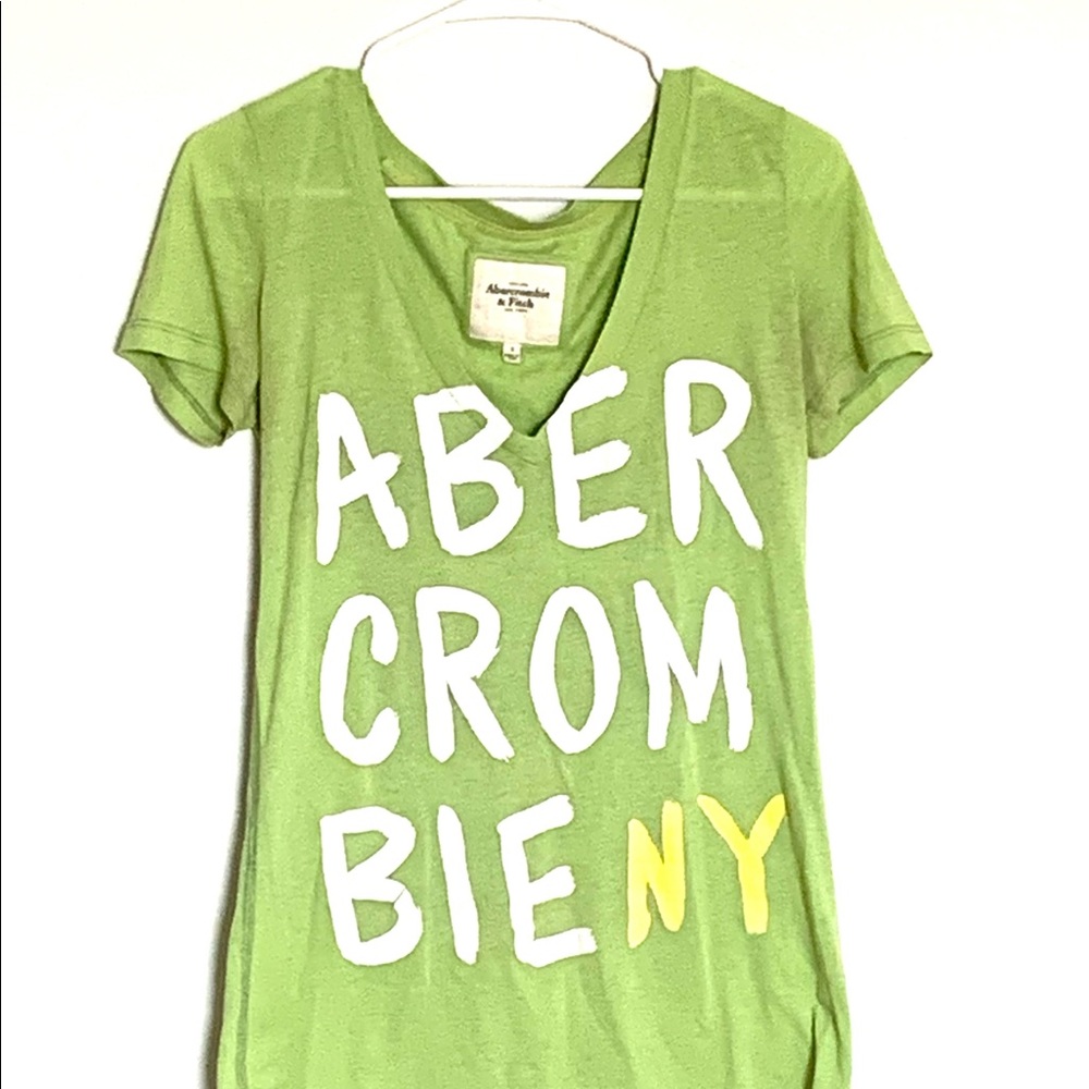 Green tank top with a V neck